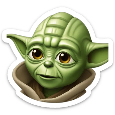a facetime call with yoda sticker