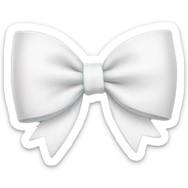 White bow sticker