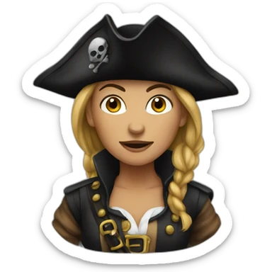 Pirate woman sticker