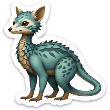 Modern Realistic Rare Fantasy Vernid-Trico-species by LiLaiRa full body sticker