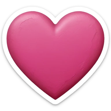 pink heart on canvas paint  sticker