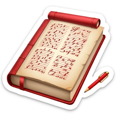 read books written in caligraphy in red letters sticker