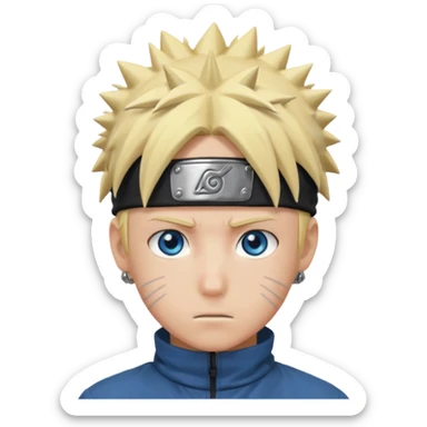 Naruto Anime style boy head sticker