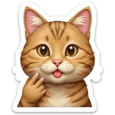 haz que un gato  esté lanzando un beso sticker