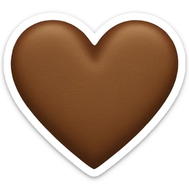 Brown heart sticker