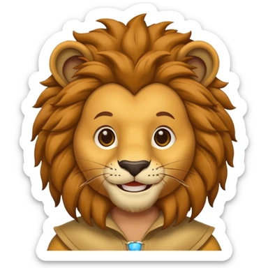 man in lion  costume  sticker