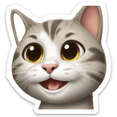 cat on Eiffel Tower  sticker