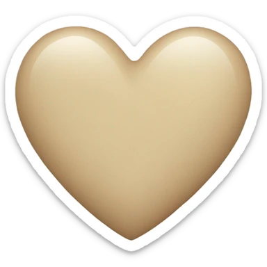 Beige heart sticker