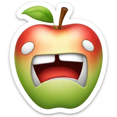 apple logo shocked sticker