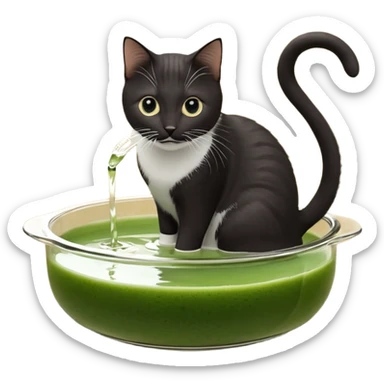 Котел с зеленой жидкостью внутри  sticker