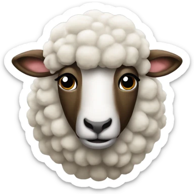 A sheep’s head and body but the look of Rambo sticker