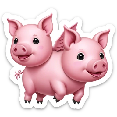 flying pigs  sticker