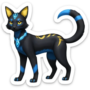 Umbreon-Bastet-Manectric-Zeraora-fusion, full body sticker