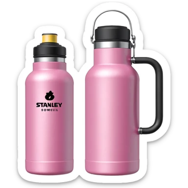 pink stanley water bottle sticker