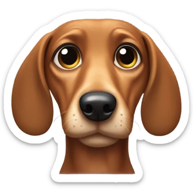 sad weiner dog sticker