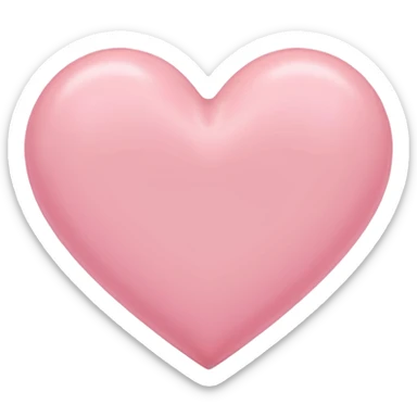 A pink pastel colour heart  sticker