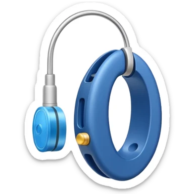 blue hearing aid sticker