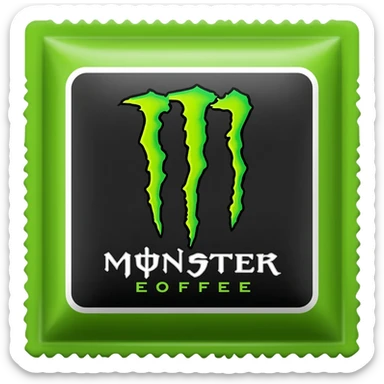 Monster Energy's coffee packet sticker