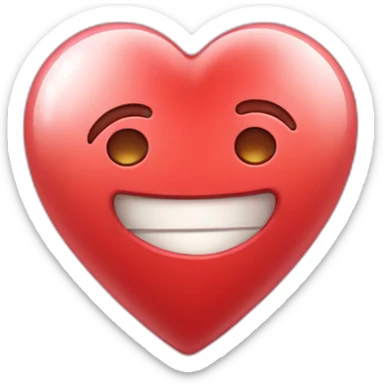 Red heart with text : I love and care about you so much sticker