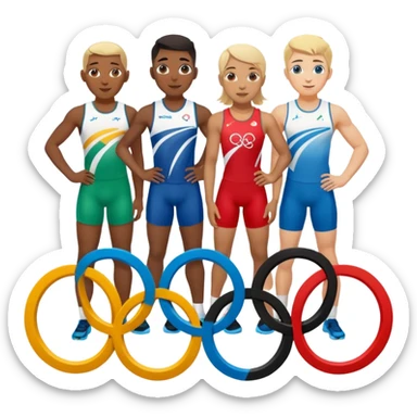 paralympic games avec les anneaux sticker