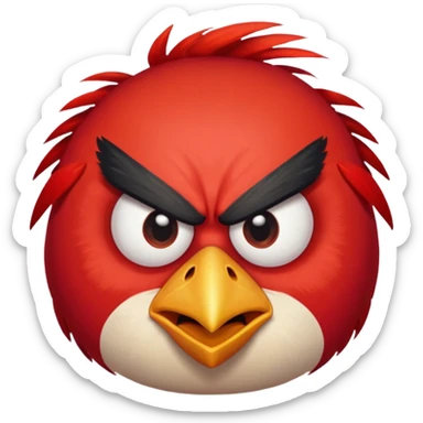 deadly stare emoji angry bird sticker