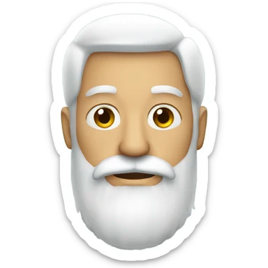 a man with a white beard with a parrot sticker