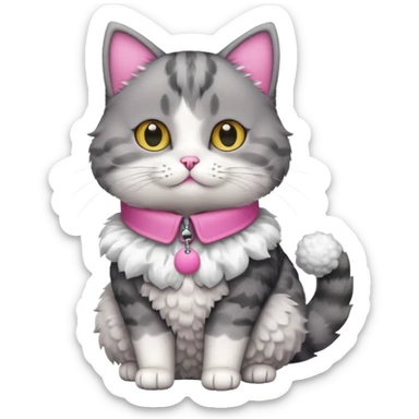 a full body of cute cat with puffer sticker