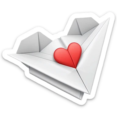 Paper airplane with heart for 'Story of My Life' by One Direction sticker