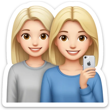 smiling girls in casual outfits sticker