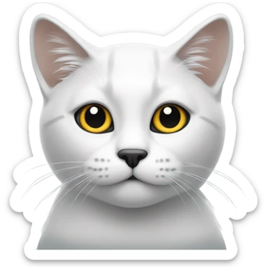 Gato blanco con negro sticker