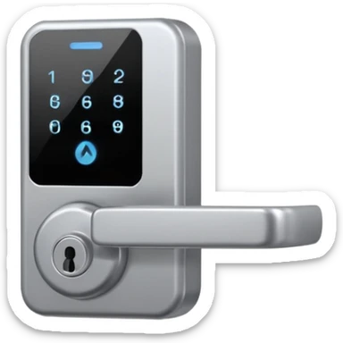Electronic Door Lock System with card insert only screen no key hole sticker