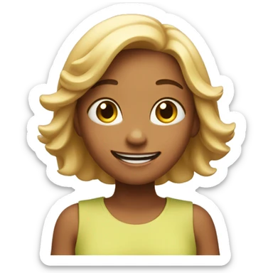  happy girl with open arms sticker