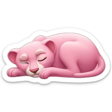 pink panther sleeping sticker