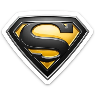 Superman Symbol Man of Steel black sticker