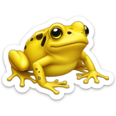 Yellow frog sticker