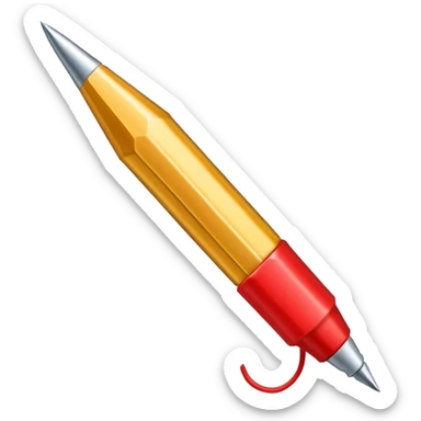 needle with pointed tip and thread sticker