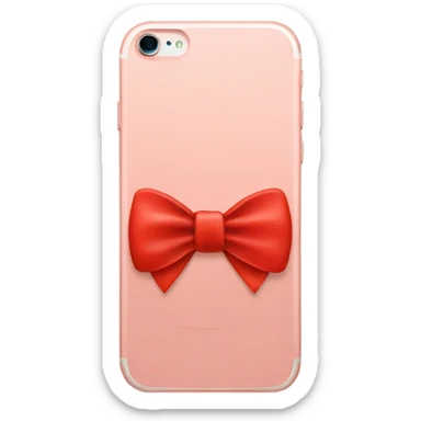 red iphone with bow sticker