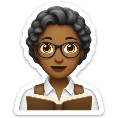 female writer sticker