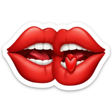 Lips with kisses sticker