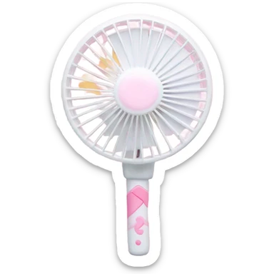 Handheld fan pink white light sanrio melody cute character  sticker