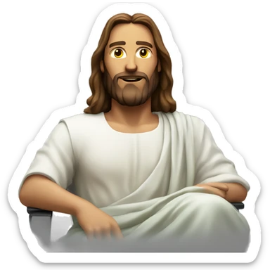Jesus on a RAZER Gaming chair sticker