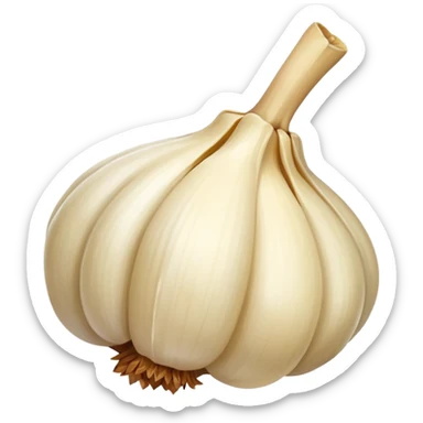 peeled garlic only one clove  sticker