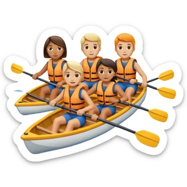 people rowing sticker
