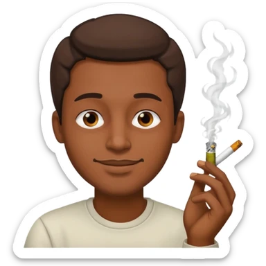 A guy smokin weed  sticker
