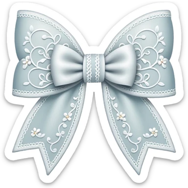 Lace bow sticker
