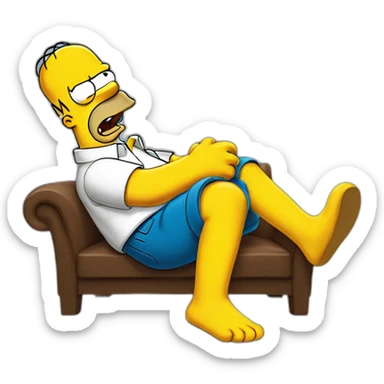 Homer Simpson etrangle Bart Simpson sticker