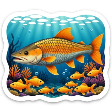 muskie fish sticker