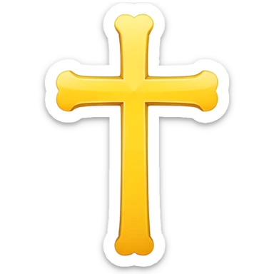 Yellow cross sticker