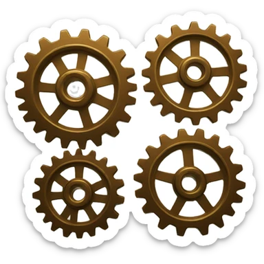 different sizes of cog wheels sticker