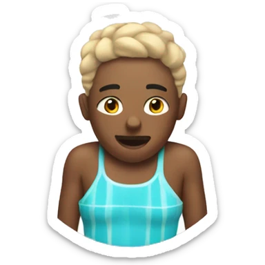 Chilling in a bathing suit sticker